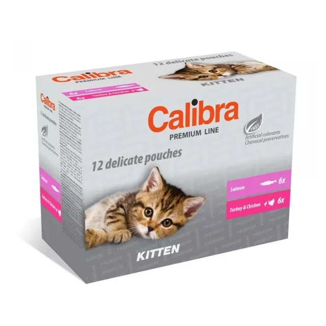 CALIBRA Cat Premium Line Kitten Multipack 12x100 g