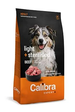 Calibra Dog Expert  Adult Light & Sterilised Beef 750g