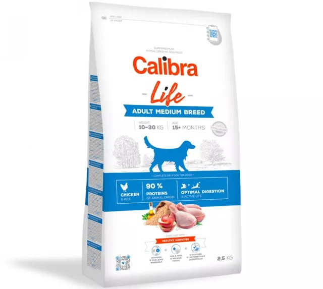 Calibra Dog Life Adult Medium Breed Chicken 2,5 kg | P57114