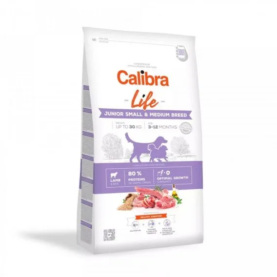 CALIBRA Dog Life Junior Small&amp;Medium Breed Lamb 12 kg