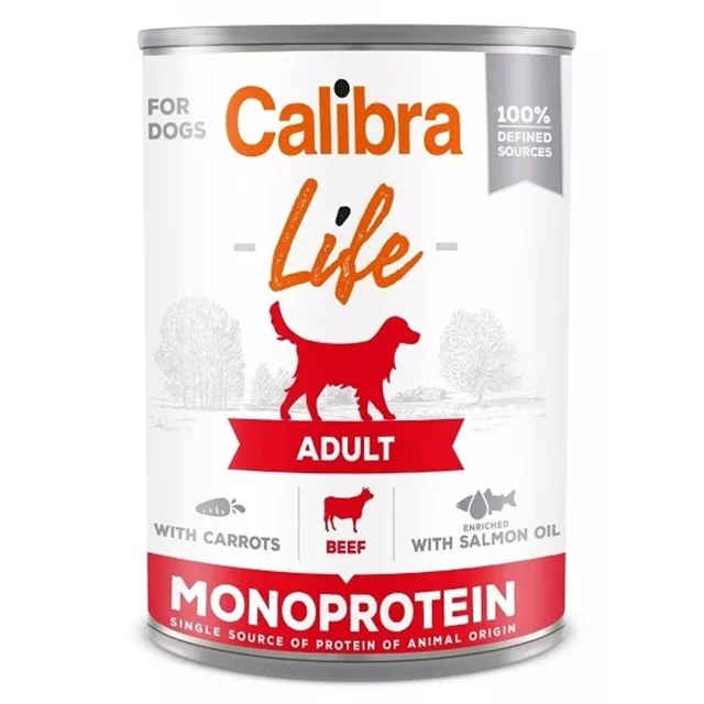 Calibra Dog Life konzerva Adult Beef with Carrots 400 g | P58036