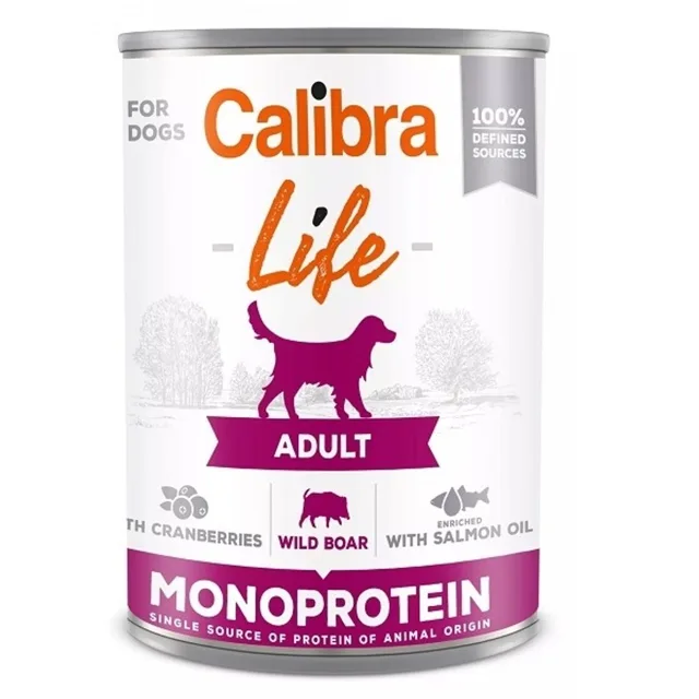 Calibra Dog Life konzerva Adult Wild Boar with Cranberries 400 g | Konzerva pro psy | P58042