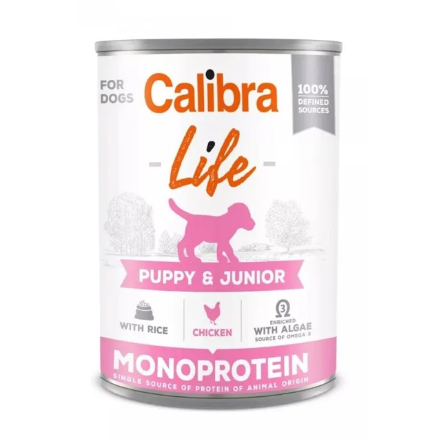 CALIBRA Dog Life Puppy&amp;Junior Chicken with Rice 400 g