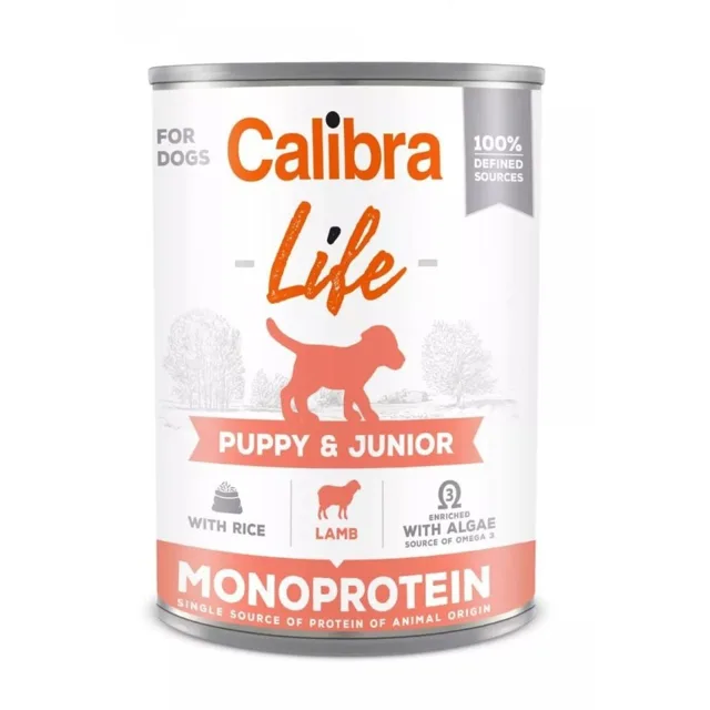 CALIBRA Dog Life Puppy&amp;Junior Lamb with Rice 400 g
