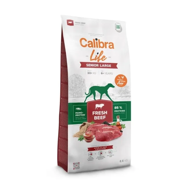 CALIBRA Dog Life Senior Large Fresh Beef 12 kg s hovězím masem pro starší psy velkých plemen