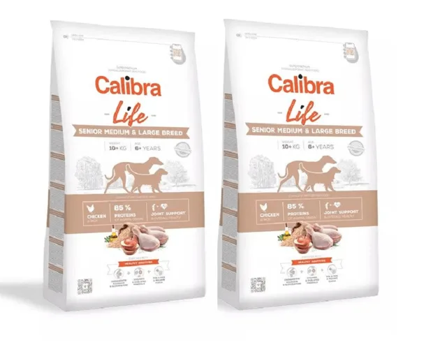 CALIBRA Dog Life Senior Medium&amp;Large Chicken 2 x 12 kg