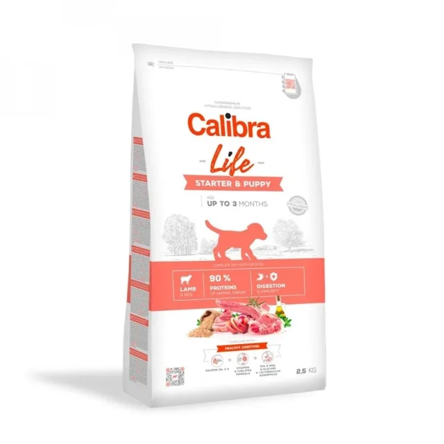 CALIBRA Dog Life Starter Puppy Lamb 2,5 kg s jehněčím masem pro štěňata, březí a kojící feny