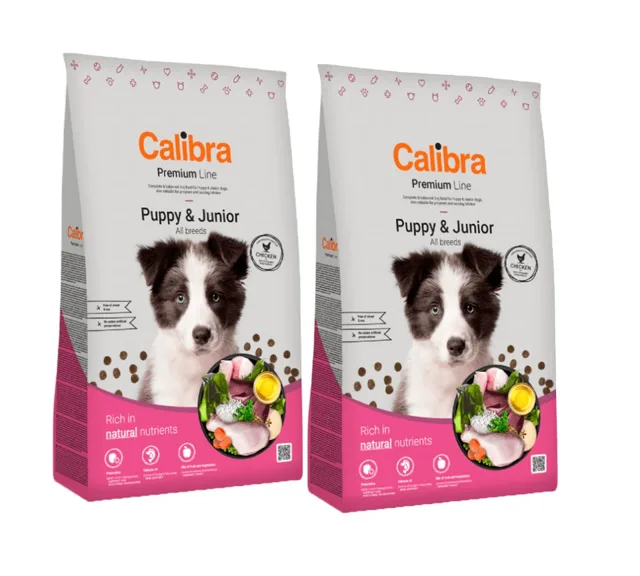 CALIBRA Dog Premium Line Puppy&amp;Junior 2 x 12 kg