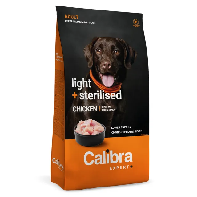Calibra Expert Adult Light a Sterilized kuřecí - 12 kg