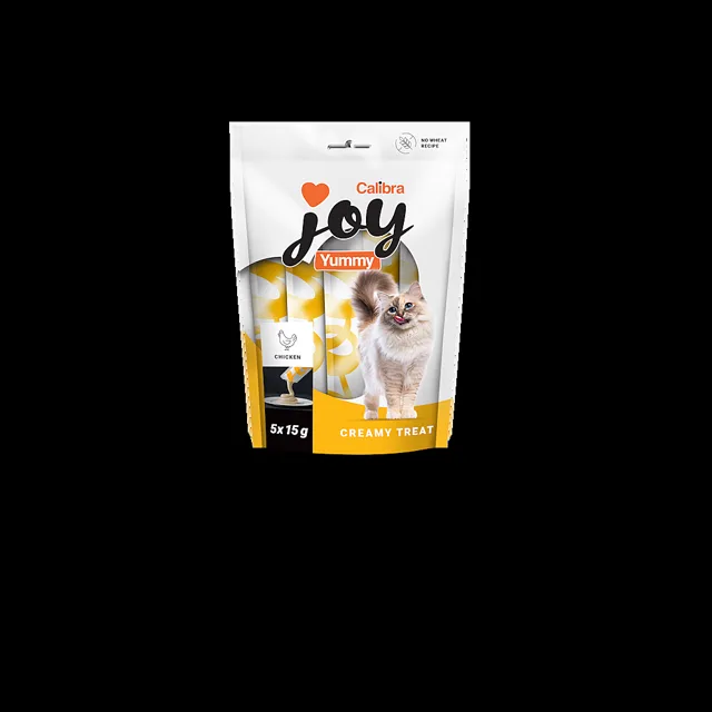 CALIBRA Joy cat yummy chicken treat  pasta pro kočky 5 x 15 g