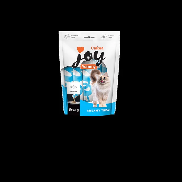 CALIBRA Joy cat yummy salmon treat pasta pro kočky 5 x 15 g
