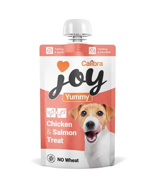 CALIBRA Joy Dog Yummy Chicken and Salmon Treat 100 g kuřecí a losos, masová pasta pro psy