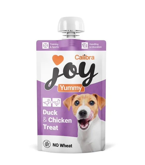 CALIBRA Joy Dog Yummy Duck and Chicken Treat 100 g kuřecí a kachní, masová pasta pro psy