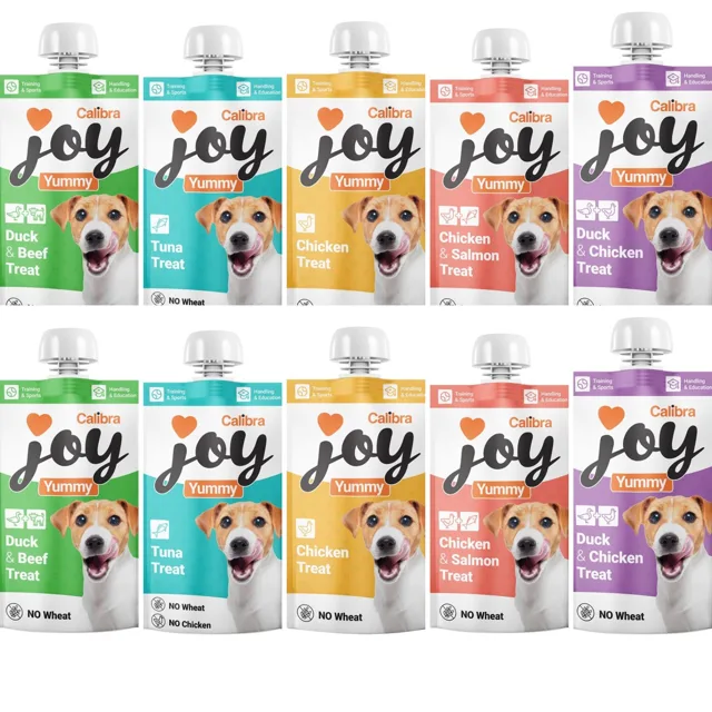 CALIBRA Joy Dog Yummy Sada masových past pro psy Mix příchutí 10 x 100g