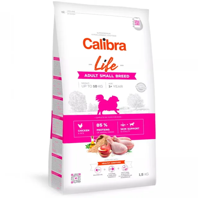 CALIBRA Life Adult Small Breed Chicken pro malá plemena psů, Hmotnost balení: 1,5 kg