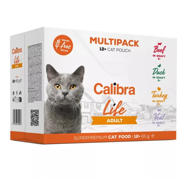 CALIBRA Life kapsa Adult Multipack kapsičky pro kočky 12 x 85 g