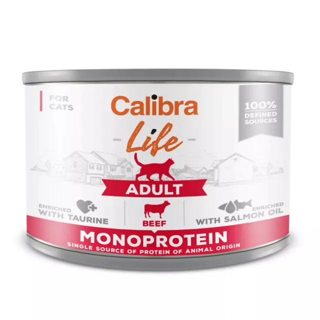 CALIBRA Life konzerva Adult Beef pro kočky 200 g