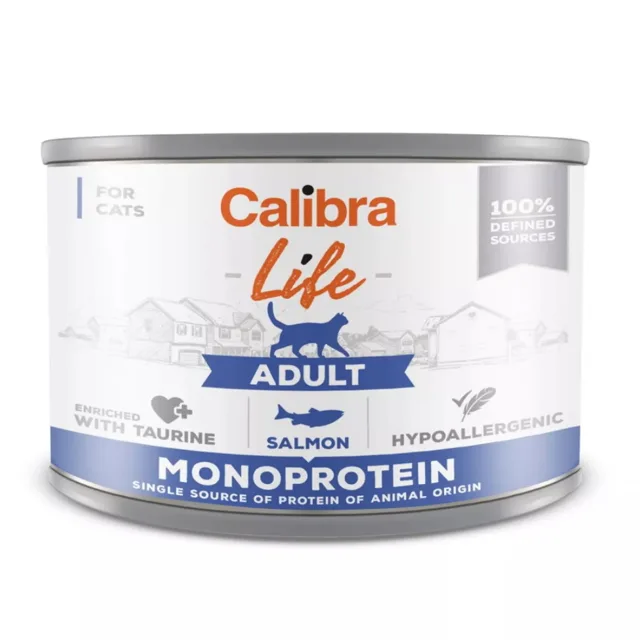 CALIBRA Life konzerva adult salmon pro kočky 200 g