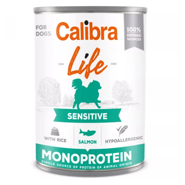CALIBRA Life konzerva Sensitive Salmon with rice pro psy 400 g