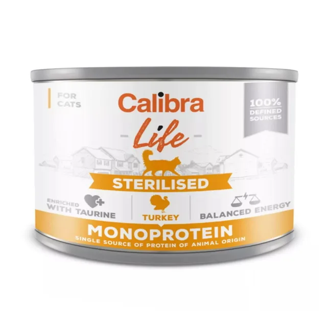 CALIBRA Life konzerva sterilised turkey pro kočky 200 g
