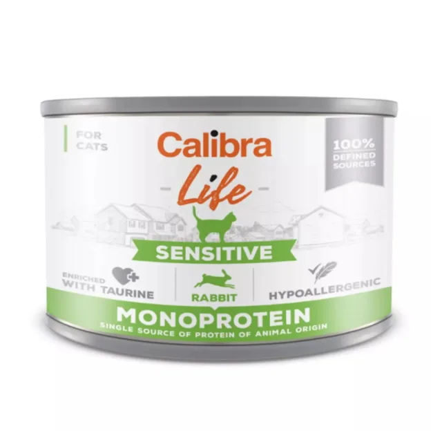 CALIBRA Life sensitive konzerva pro kočky rabbit 200 g