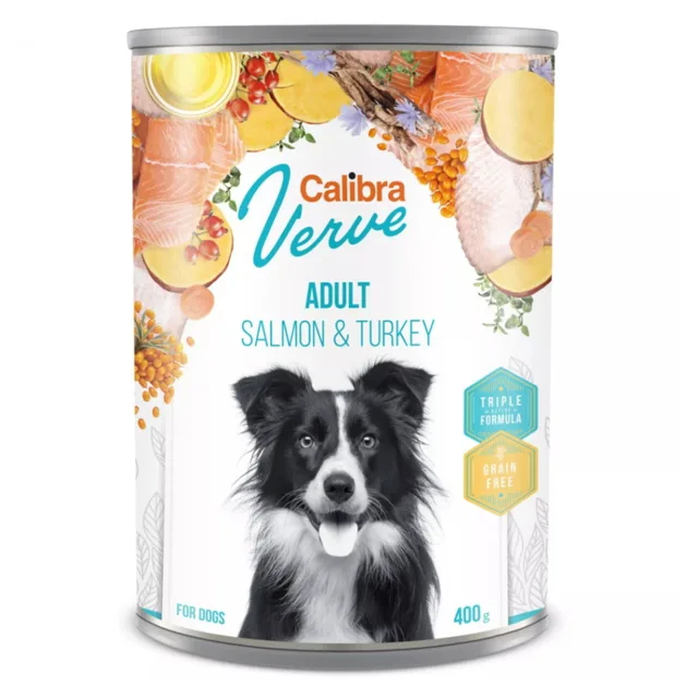 CALIBRA Verve Adult Salmon&Turkey konzerva pro psy 400 g