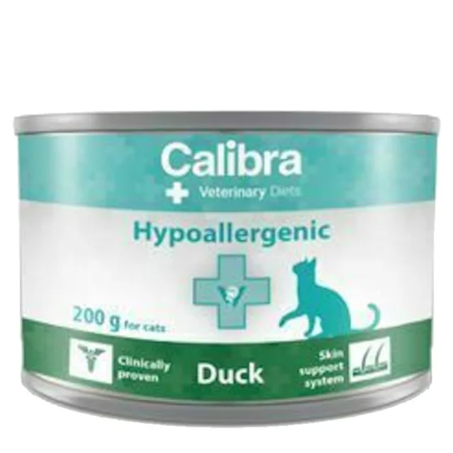 CALIBRA Veterinary Diets Hypoallergenic konzerva pro kočky Duck 200 g