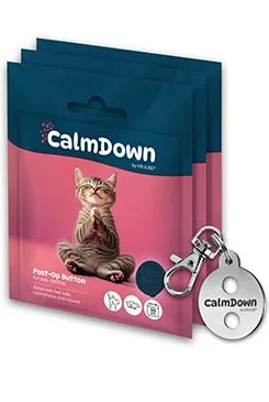 Calmdown Cat Tag Kit Kovový Přívěsek + 3knoflíky Kruuse