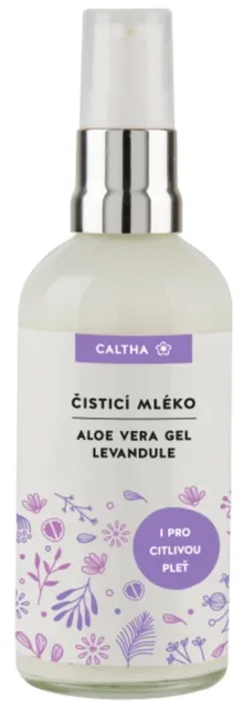Caltha Čisticí mléko, aloe vera gel a levandule, 100 ml