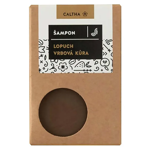CALTHA Tuhý šampon Lopuch a vrbová kůra 100 g