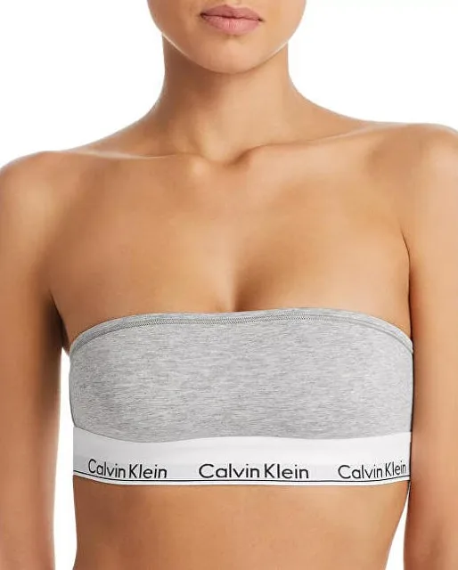 Calvin Klein Podprsenka Bandeau Grey, L, šedá