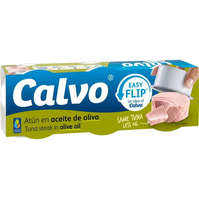 CALVO Tuňák v olivovém oleji 3 x 65 g