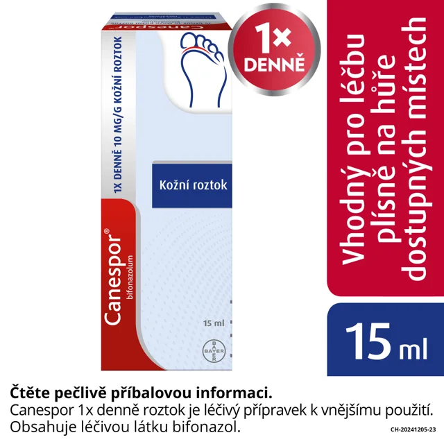 Canespor 1x denně 10mg, kožní roztok 15ml