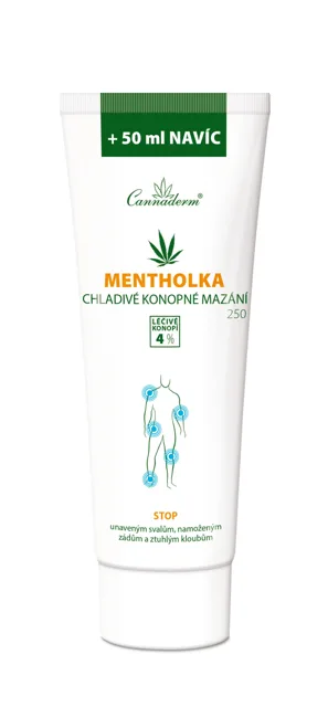 Cannaderm Mentholka chladivé konopné mazání 250 ml