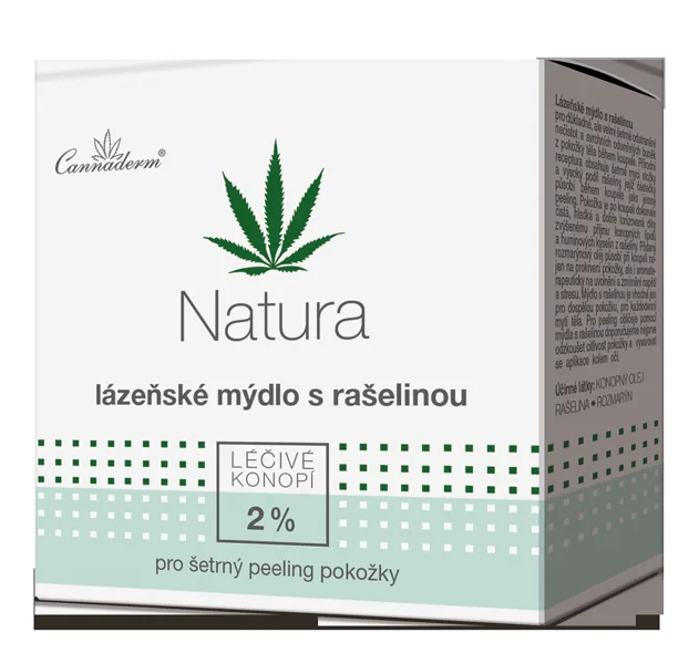Cannaderm Natura lázeňské mýdlo s rašelinou 80g