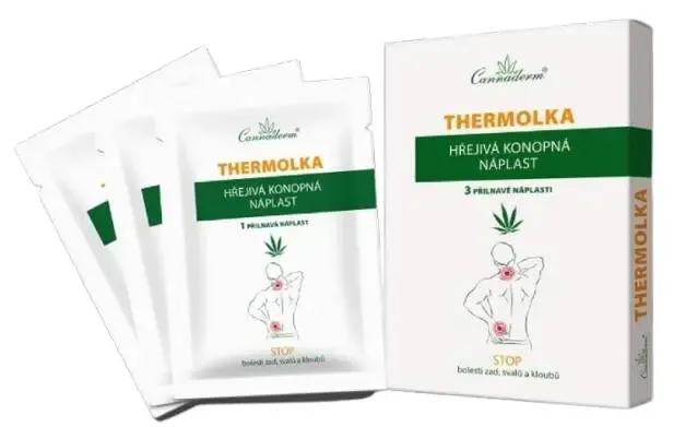 Cannaderm thermolka hřejivá konopná náplast 3 ks