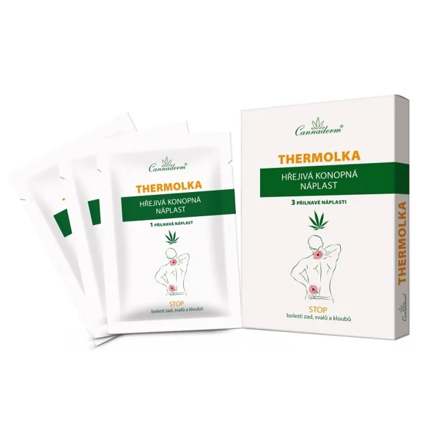 Cannaderm Thermolka hřejivá náplast NEW 3 kusy