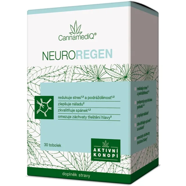 CannamediQ Neuroregen tobolky pro podporu fyzické i psychické rovnováhy těla 30 cps