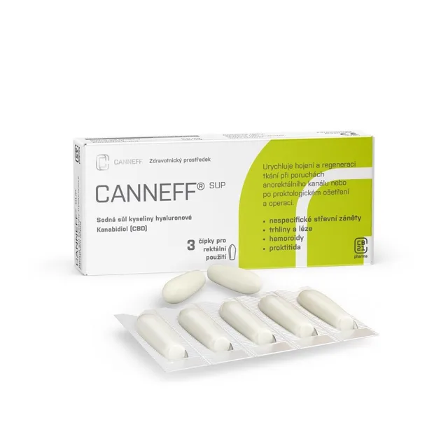 CANNEFF SUP Rektální čípky 3 kusů