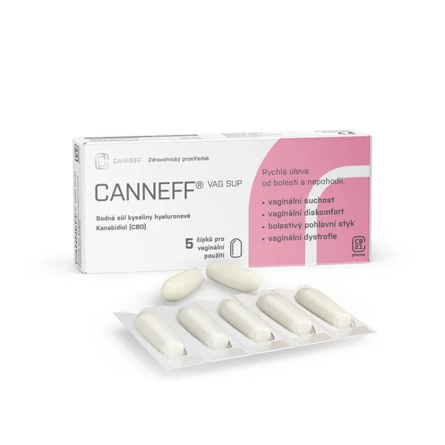 CANNEFF VAG SUP Vaginální čípky 5 kusů
