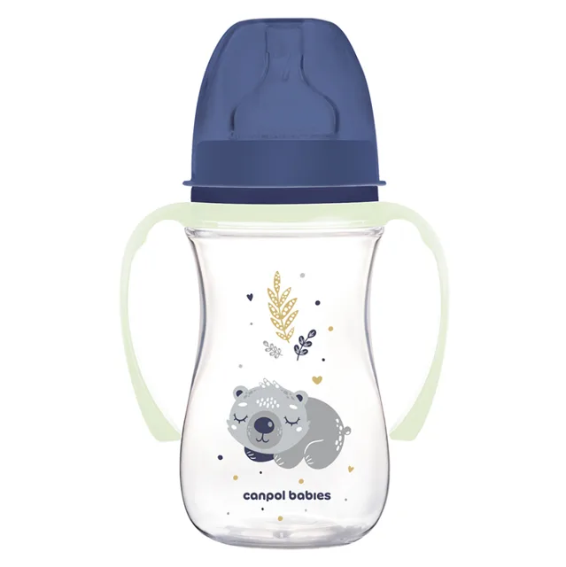 CANPOL BABIES Antikoliková lahev EasyStart sleepy koala modrá 240 ml