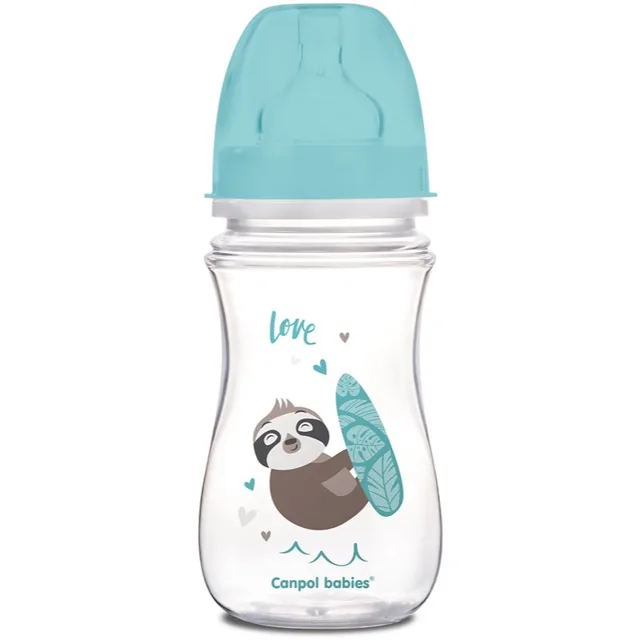 Canpol babies Exotic Animals kojenecká láhev Blue 1 ks