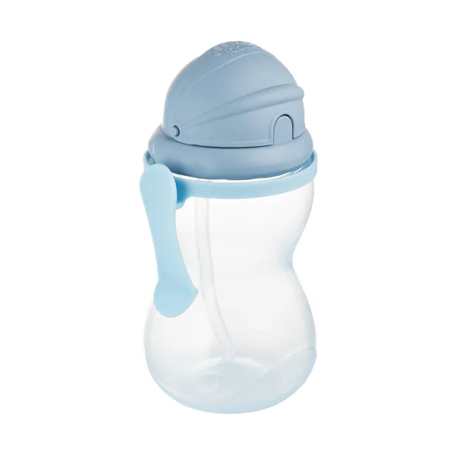 Canpol babies Lahev sportovní se slámkou 370 ml modrá