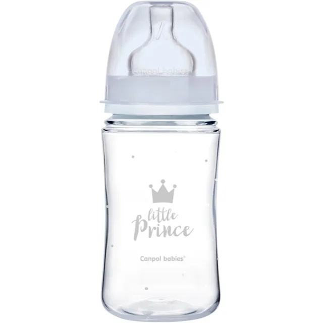 Canpol babies Royal Baby kojenecká láhev 3m+ Blue 1 ks