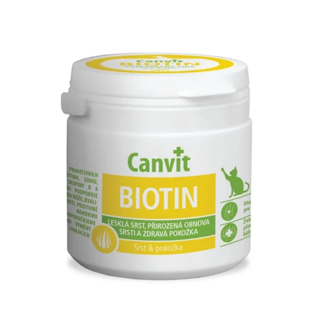 CANVIT Cat Biotin 100 g doplněk stravy pro kůži a srst