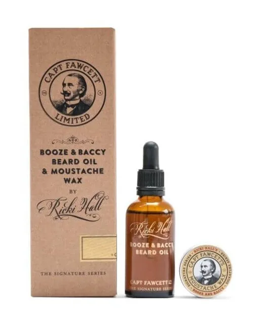 Captain Fawcett Ricki Hall´s olej na vousy 50 ml + vosk na knír 15 ml dárková sada