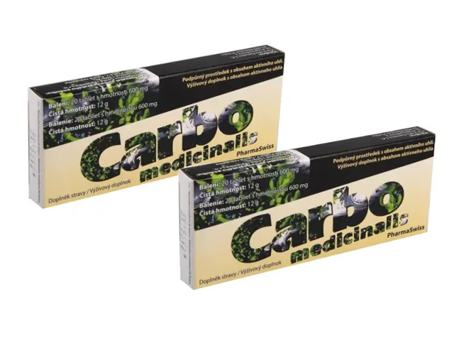 Carbo Medicinalis PharmaSwiss 2 x 20 tablet