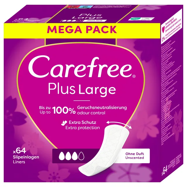 Carefree Slipové vložky Plus Large 64 ks