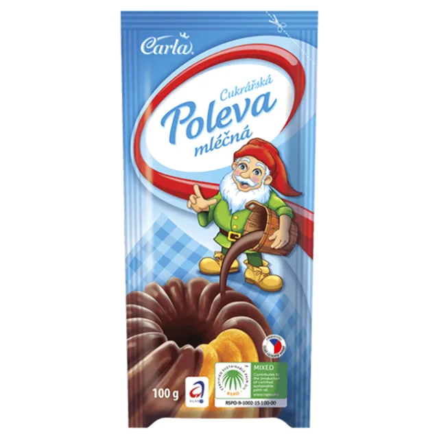 CARLA Cukrářská poleva mléčná 100 g
