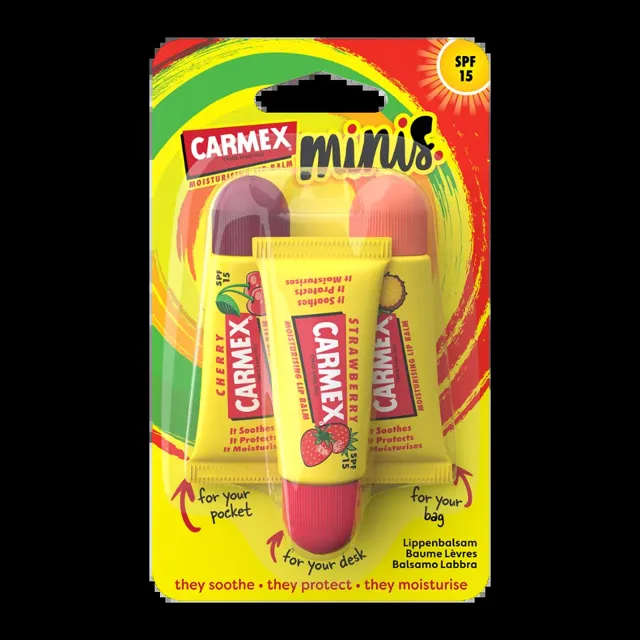 Carmex Balzám na rty minis SPF 15 3 ks